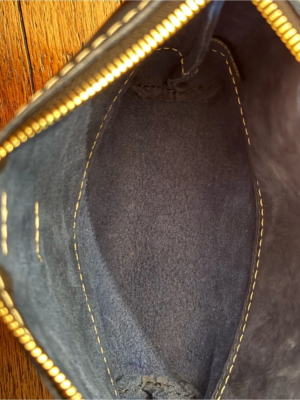 Portland Leather Navy Blue Leather Messenger Crossbody